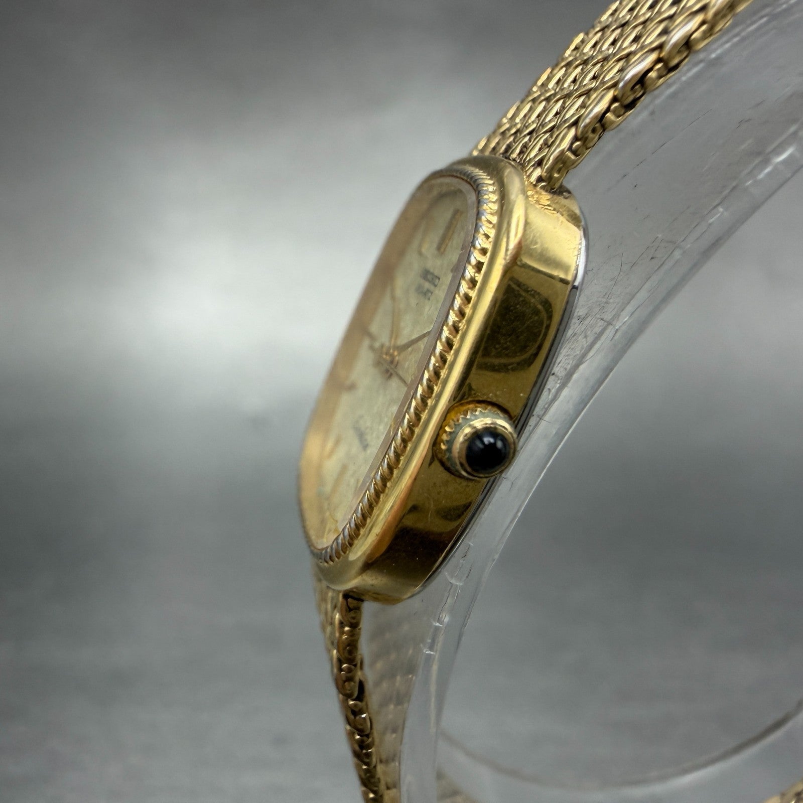 Seiko Exceline Watch Women 18mm Champagne Dial Gold Tone 1221-5410 New Battery2