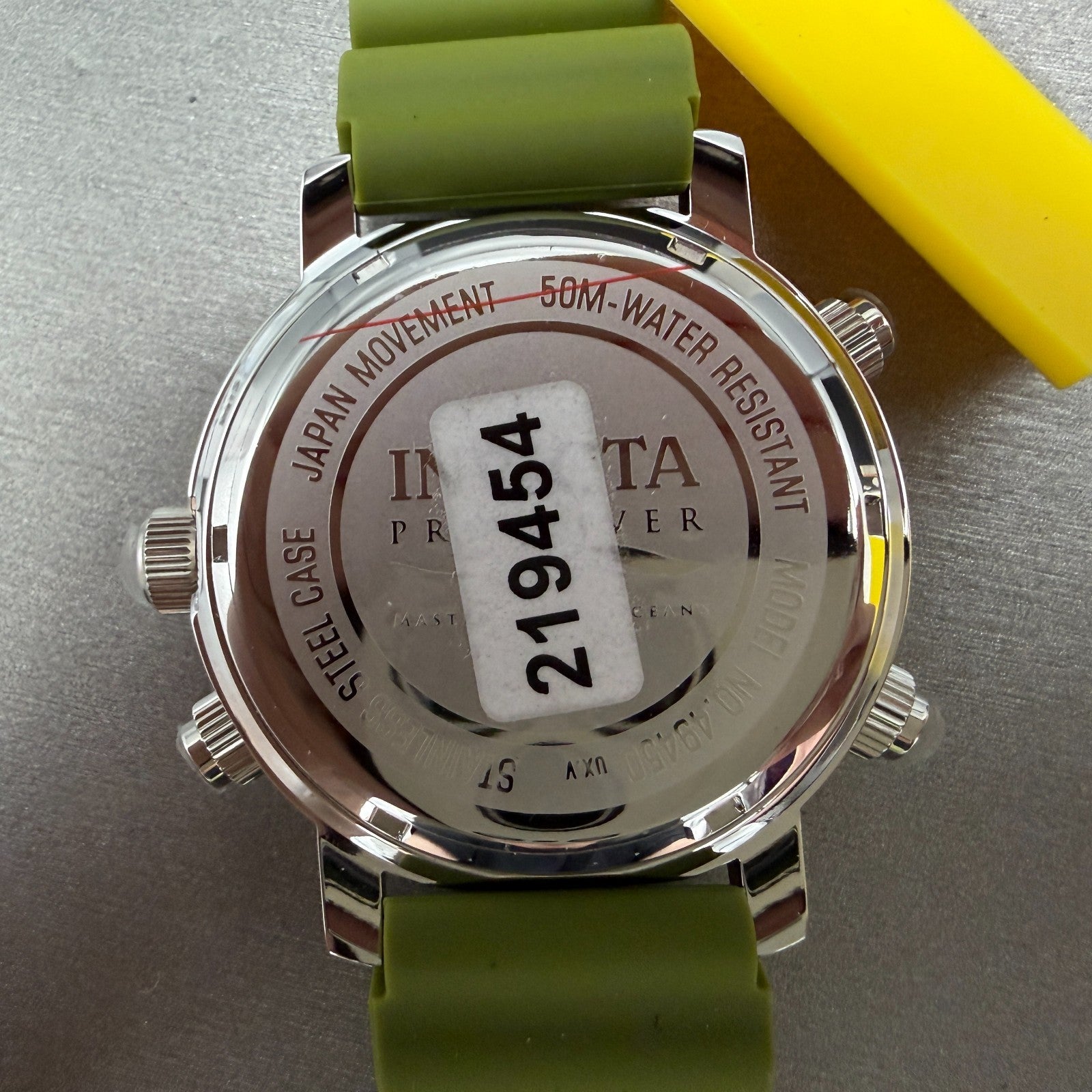 Invicta Pro Diver Watch Men 47mm Analog Digital Green Dial Steel Chrono 494507