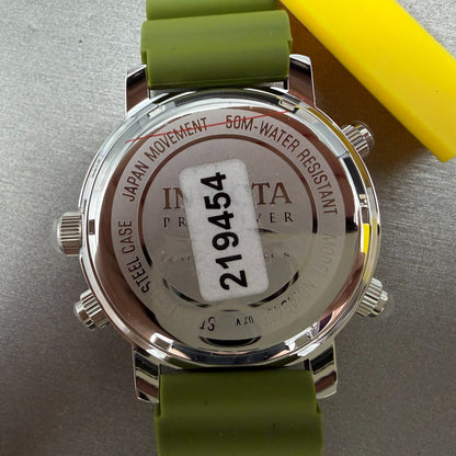 Invicta Pro Diver Watch Men 47mm Analog Digital Green Dial Steel Chrono 494507