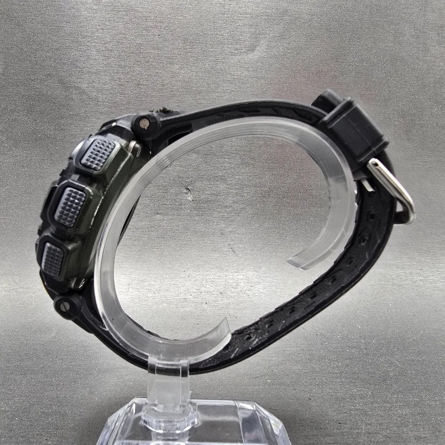 Casio Protek PAG-240 Watch Men 51mm Black Green triple Senor Alarm Solar Works6