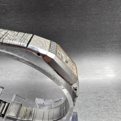 Seiko Tank Watch Women 12mm Silver Dial Silver Tone Rectangle 2E20-5029 New Batt3