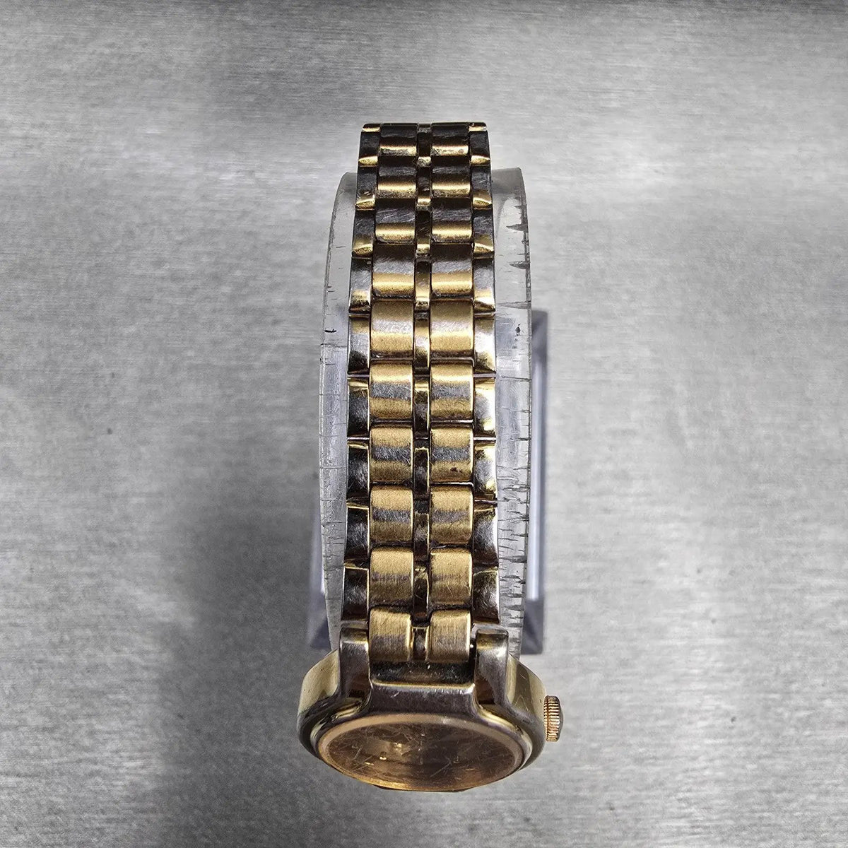 Seiko SX Watch Women 19mm Black Dial Gold Tone Round V401-0281 New Battery JP14