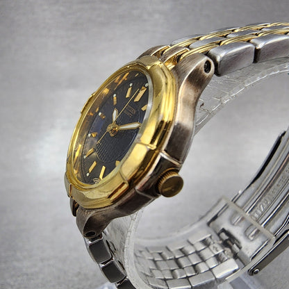 Citizen Watch Women 25mm Blue Dial Two Tone Date Round 1012K15036 New Battery2