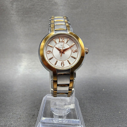 Bulova Watch Women 26mm Silver Dial Two Tone Round  98L153 New Battery4