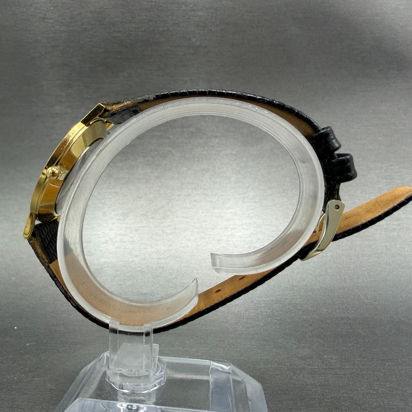 Movado Museum Watch Men 31mm Black Dial Gold Tone Round 87.45.882 PARTS7