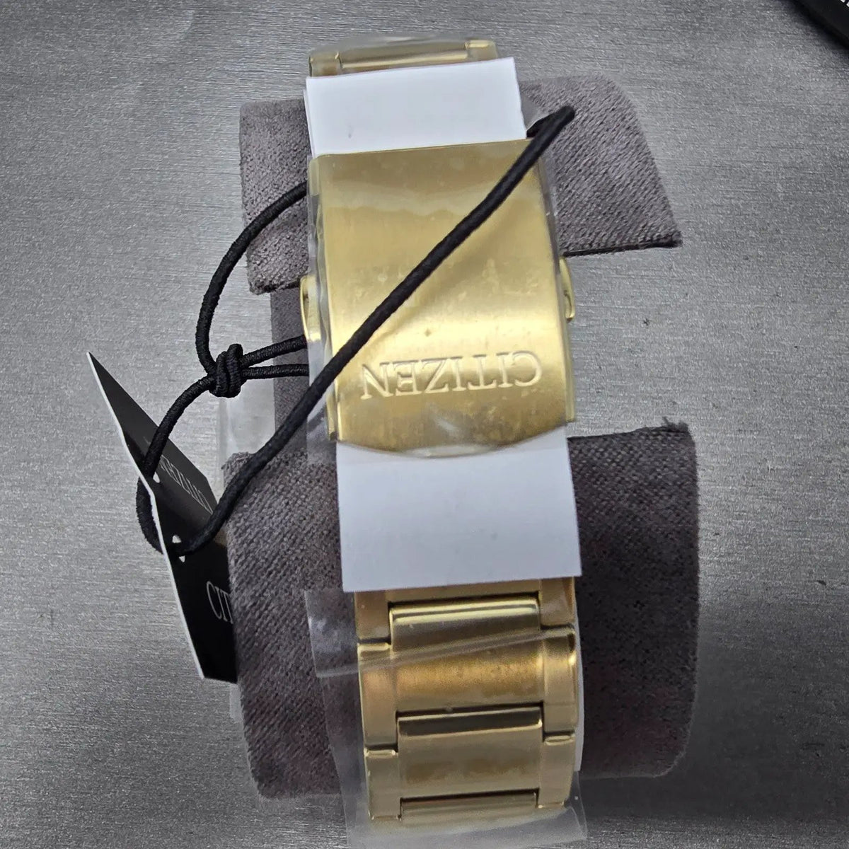 Citizen Chandler Eco-Drive Watch Men 41mm Silver Dial Gold Date AW1372-81A WBox8
