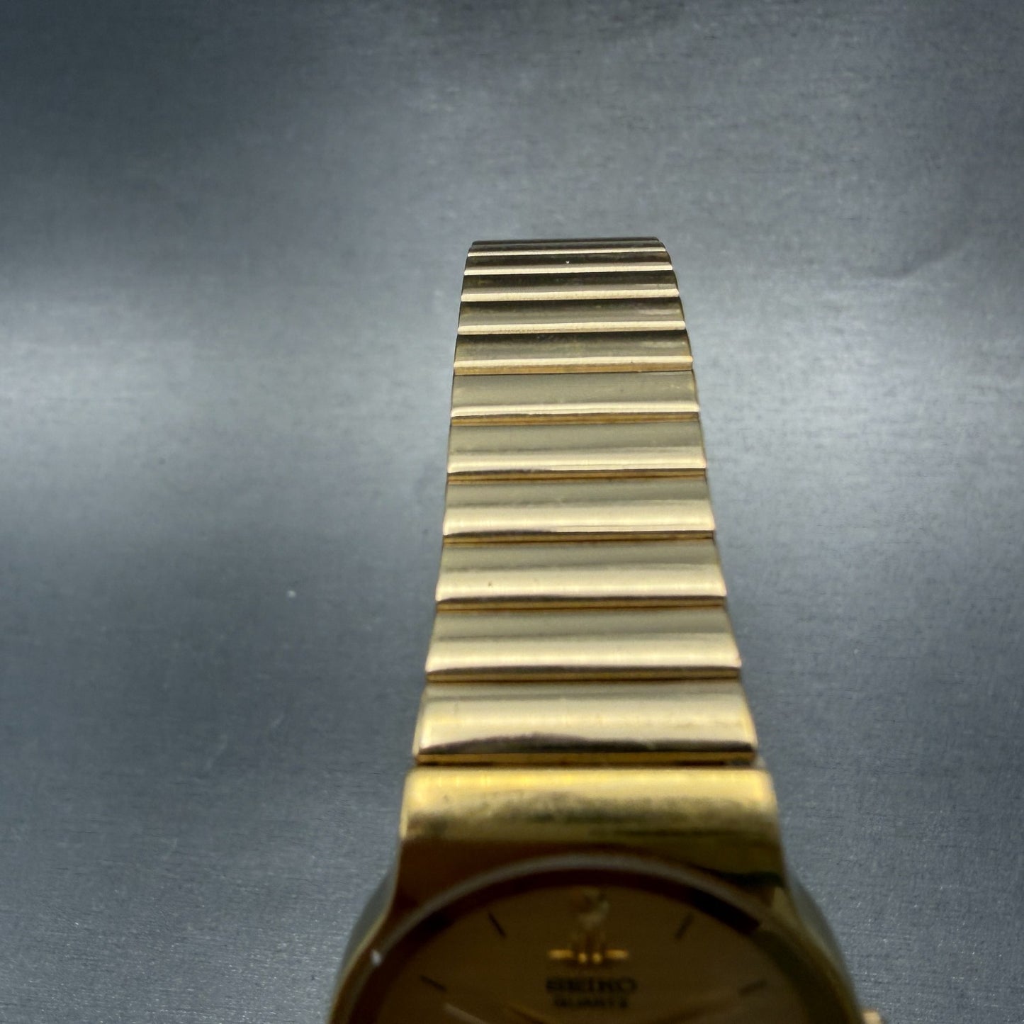Seiko Watch Women 28mm Champagne Dial Gold Tone Round 5y91-6010 New Battery VTG4