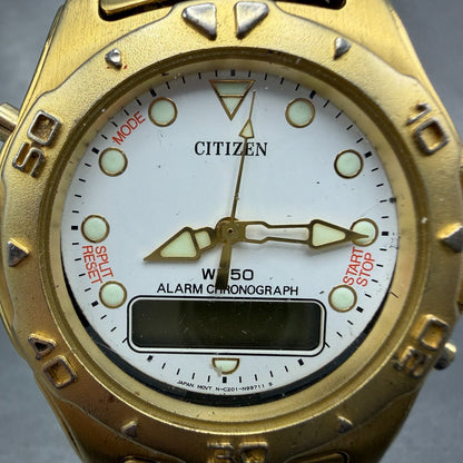 Citizen Analog Digital Watch Men 39mm White Dial Gold Tone C201-S78600 PARTS2
