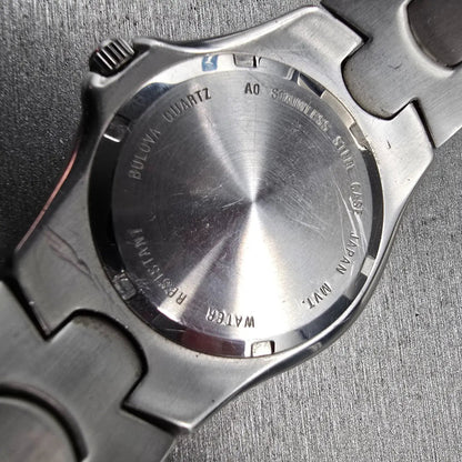 Bulova Marine Star Watch Men 38mm Blue Dial Silver Tone Date Round 96B49 New Bat10