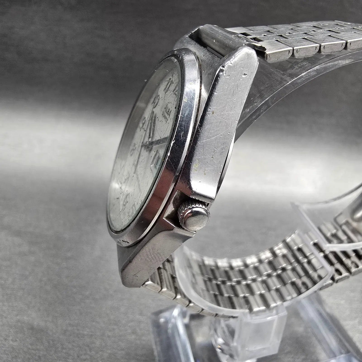 Seiko Alba Watch Men 34mm Silver Dial Silver Tone Daydate Y143-8280 New Battery2