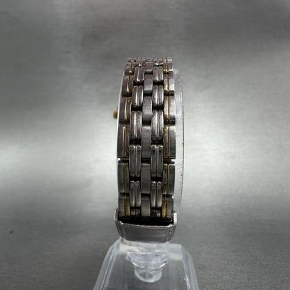 Seiko SQ 50 Watch Women 26mm White Dial Two Tone Date 7N82-0530 New Battery7
