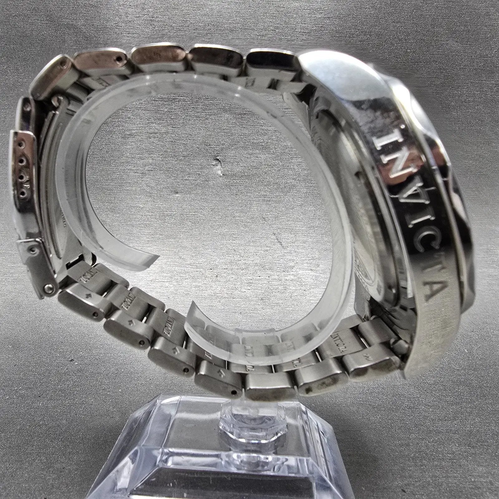 Invicta Grand Diver Watch Men 54mm Black Dial Silver Tone Date 14652 New Battery8