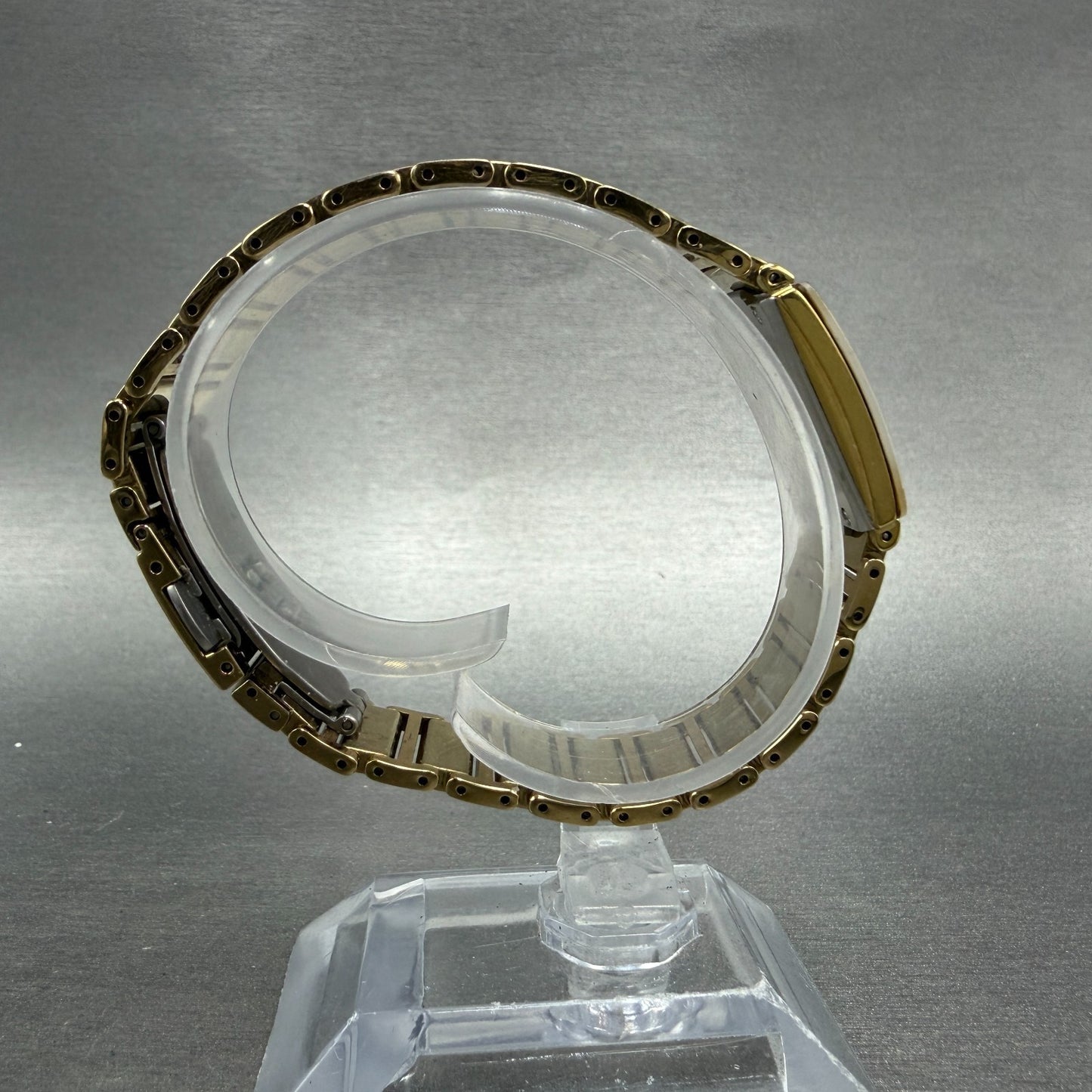 Rado Diastar Tank Watch Women 18mm Champagne Dial Gold Tone 153.0283.3 New Batt8