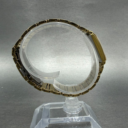 Rado Diastar Tank Watch Women 18mm Champagne Dial Gold Tone 153.0283.3 New Batt8