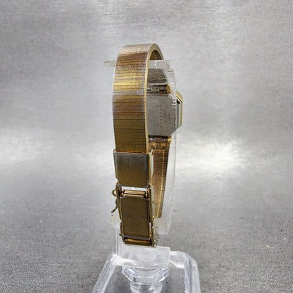 Citizen CQ Watch Women 17mm Black Dial Gold Tone Octagon 3220321634 New Batt7