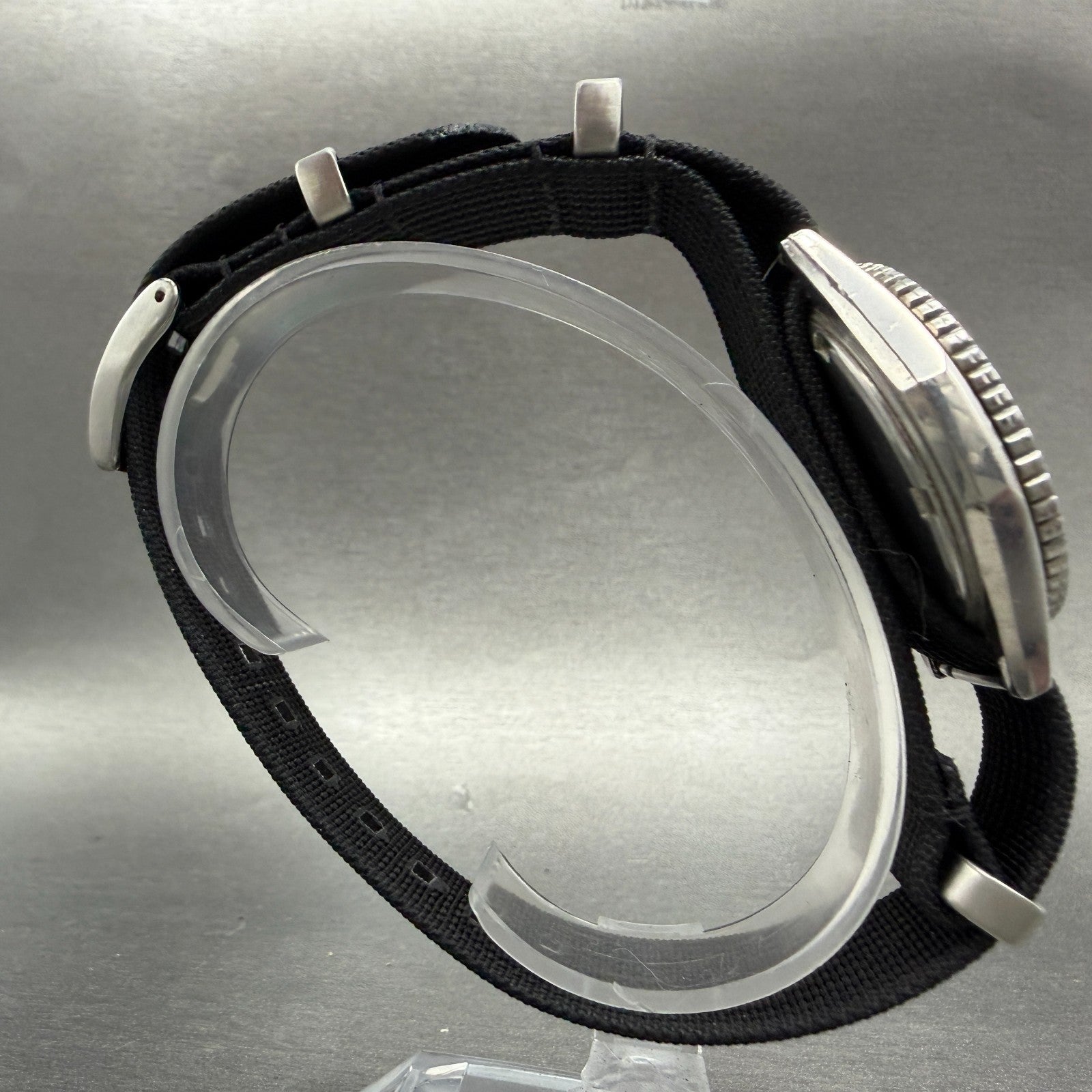 Seiko SilverWave Dive Watch Men 35mm Black Dial Silver Tone 6030-6000 NewBattery9