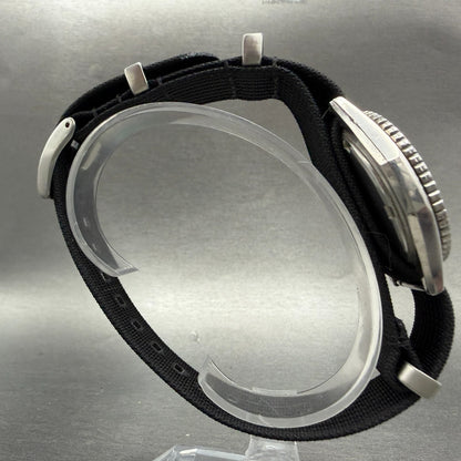 Seiko SilverWave Dive Watch Men 35mm Black Dial Silver Tone 6030-6000 NewBattery9