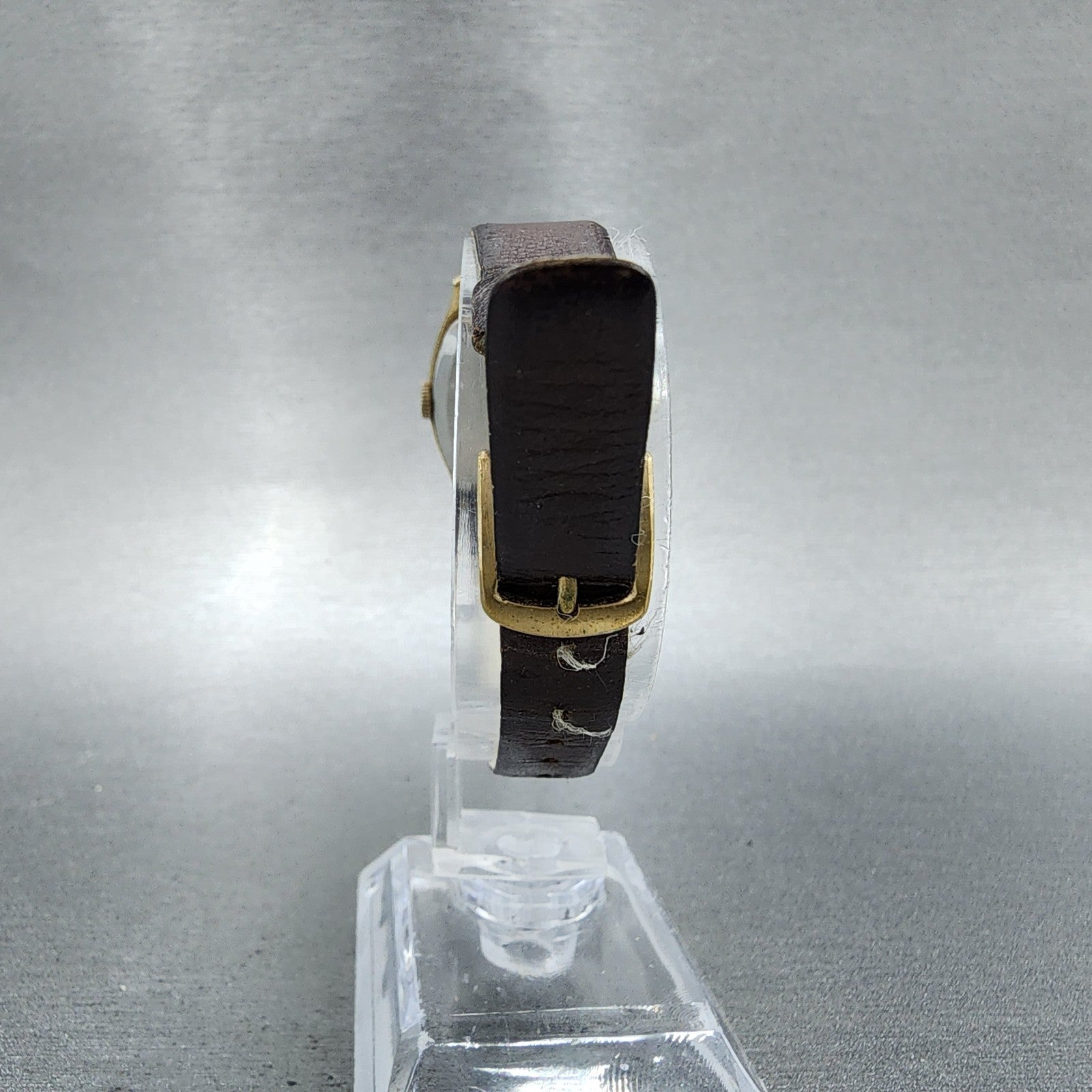 Seiko Socie Tank Watch Women 23mm Champagne Dial Gold Tone Manual 114500 Runs7
