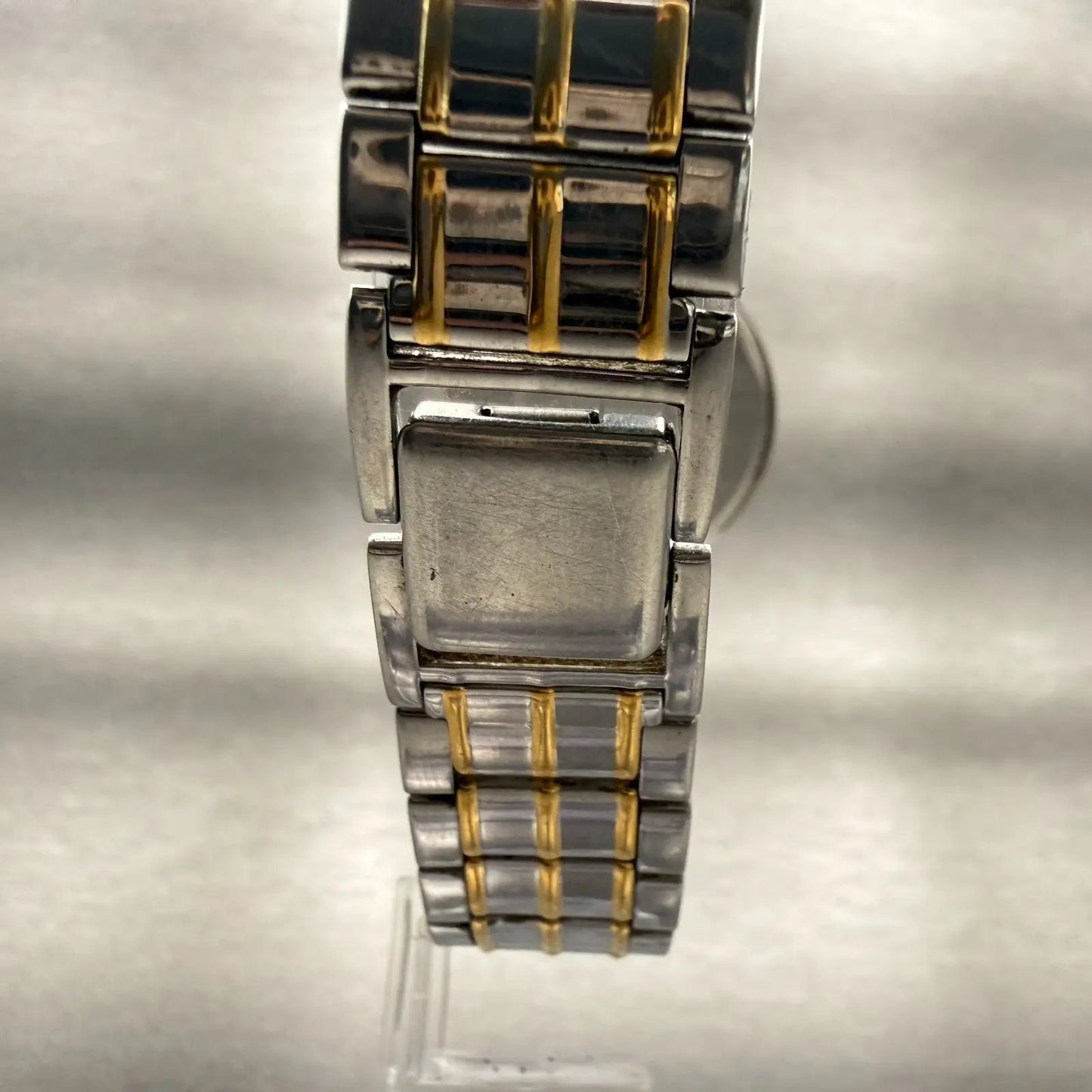 Seiko Watch Men 33mm Black Dial Two Tone Date Round V732-0090 New Battery VTG7