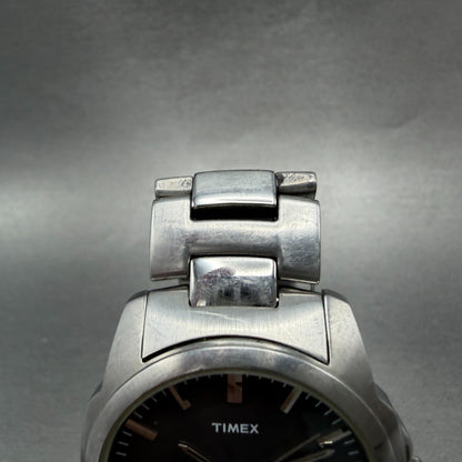Timex Indiglo Watch Men 37mm Gray Dial Silver Tone Round T23281 New Battery4