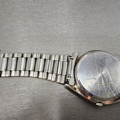 Seiko SQ Watch Men 34mm Silver Dial Silver Tone Daydate 81238009 PARTS11