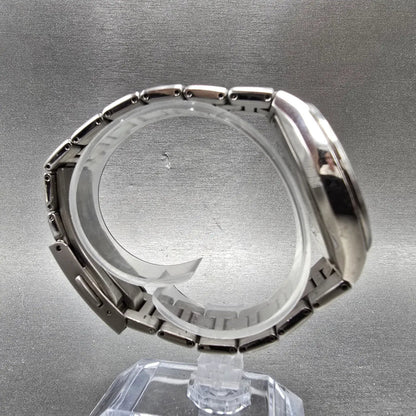 Citizen Eco-Drive Attesa Watch Men 37mm White Dial Titanium Atomic Daydate PARTS9