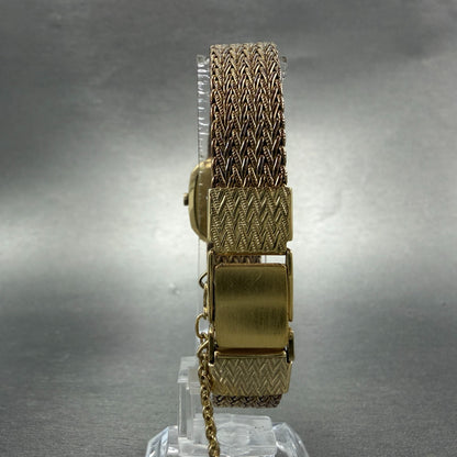 Seiko Watch Women 21mm Champagne Dial Gold Tone Rectangle 1400-5900 New Battery7