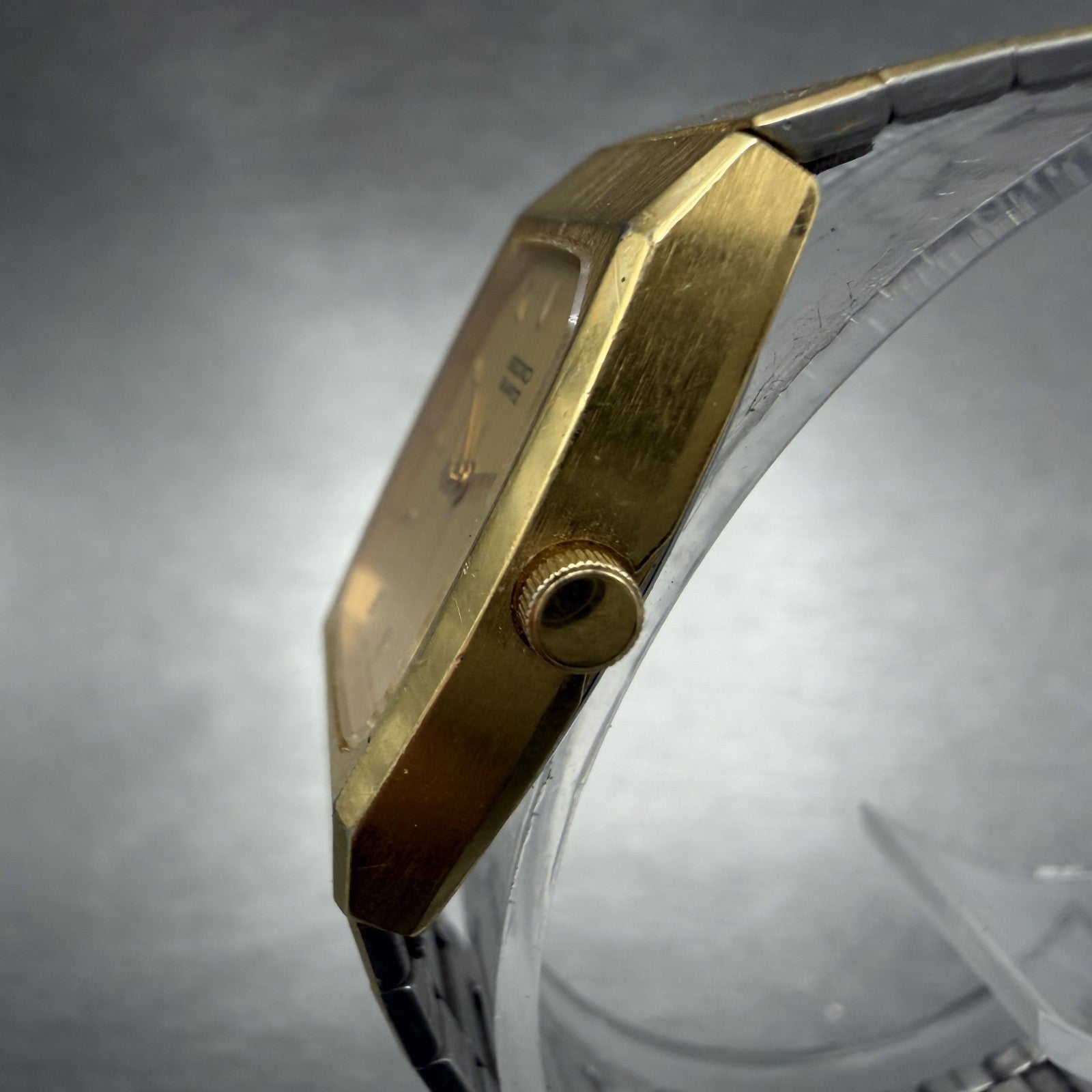 Seiko Tank Watch Women 20mm Champagne Dial Gold Tone VTG 2C21-5080 New Battery2