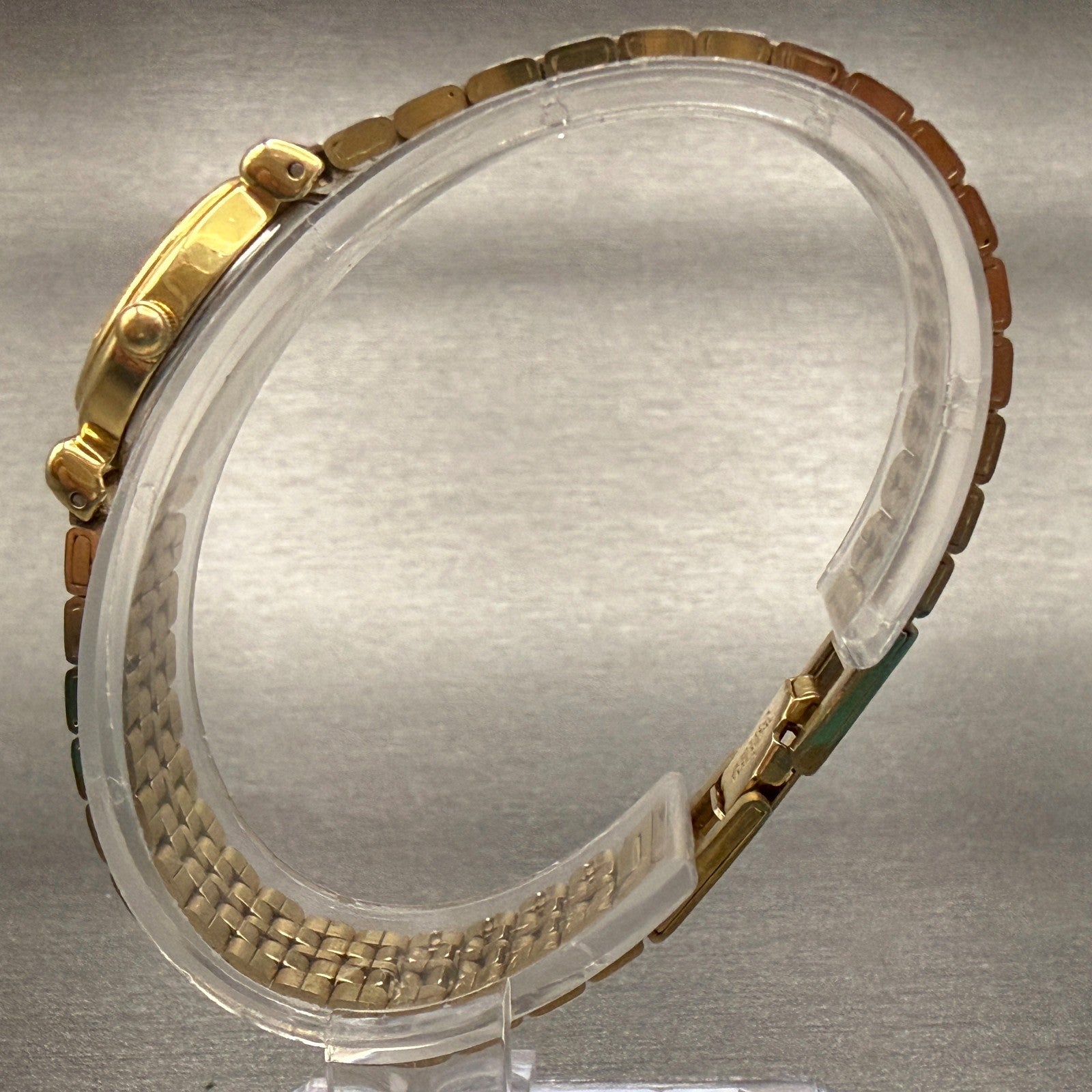 Seiko Watch Women 17mm Gold Dial Gold Tone Oval 2Y00-0G78 New Battery6