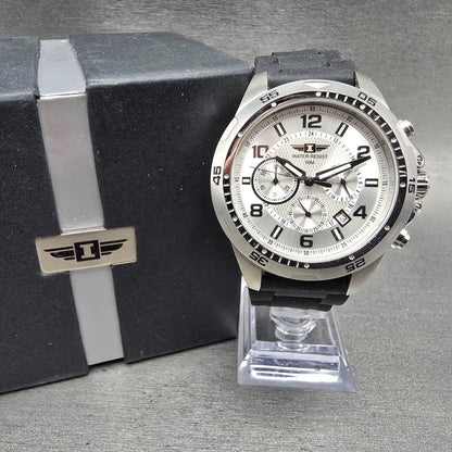 Invicta I Chronograph Dive Watch Men 45mm Silver Dial Steel IBI10015-002 New Bat0