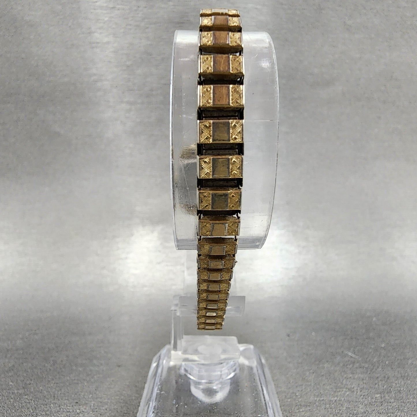 Seiko Watch Women 29mm Gold Dial Gold Tone Rectangle Manual Wind Runs 1134999