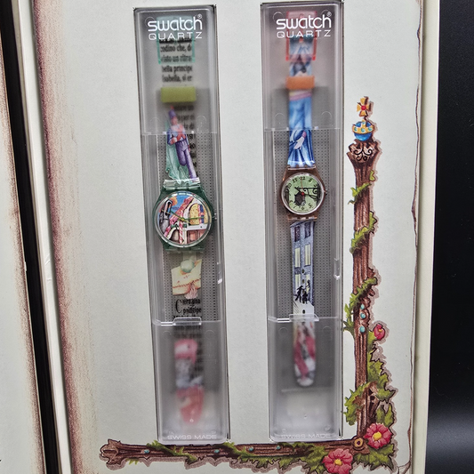 Swatch Once Upon a Time Boston 1993 Watch Set LP114 GG123 New Battery NOS0