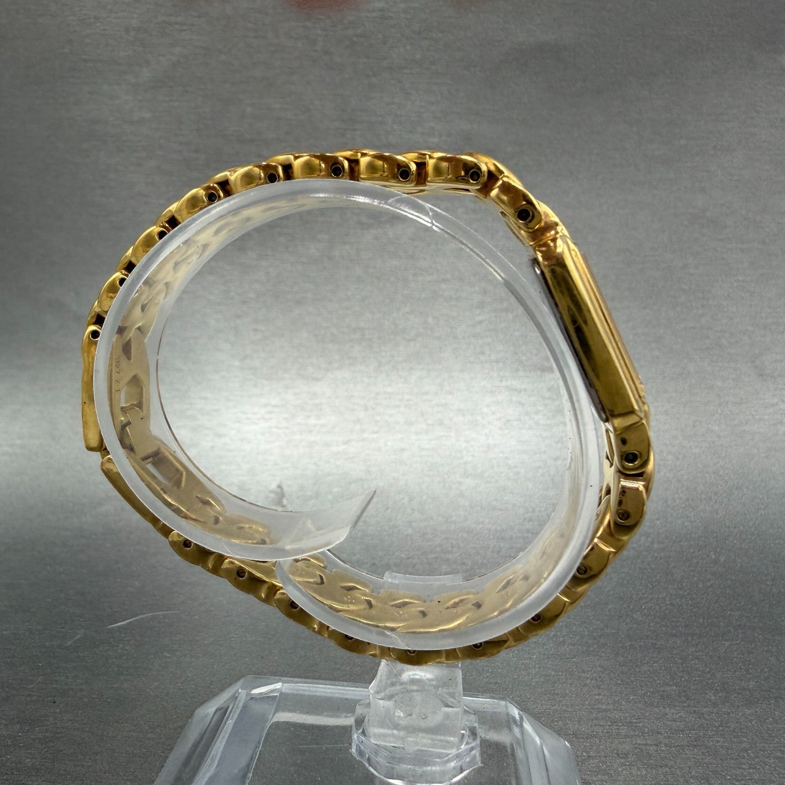 Seiko Tank Watch Women 15mm MOP Dial Gold Tone Rectangle 1F20-0AC0 New Battery8