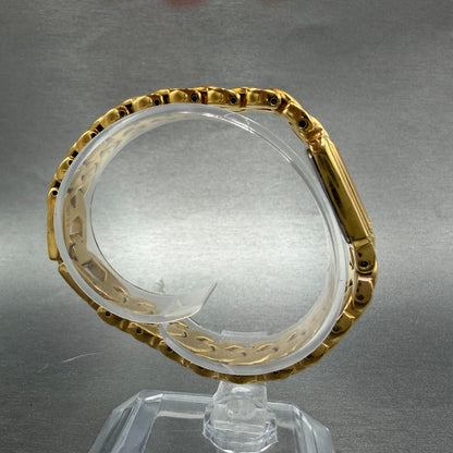 Seiko Tank Watch Women 15mm MOP Dial Gold Tone Rectangle 1F20-0AC0 New Battery8