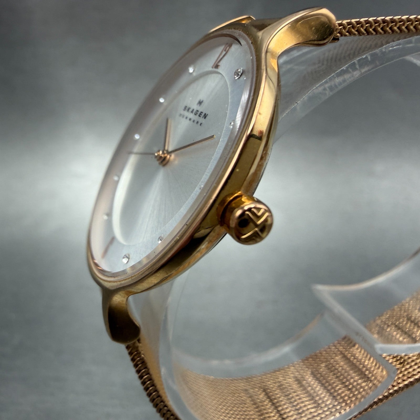 Skagen Anita Watch Women 30mm Silver Dial Rose Gold Tone Round SKW2151 New Batt2
