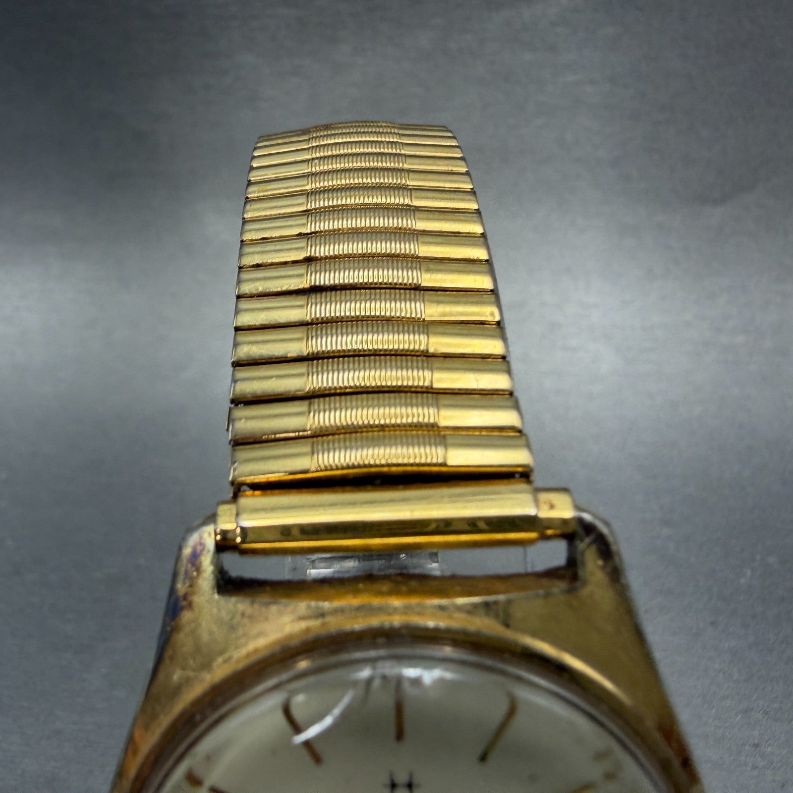 Hamilton Watch Men 34mm Cream Dial Gold Tone Date Round NO CASEBACK New Battery4
