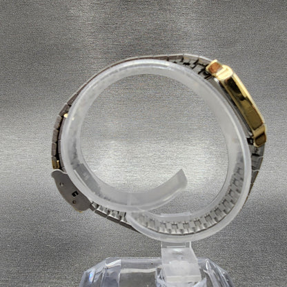 Junghans Noblesse Watch Women 19mm White Dial Gold Tone Rectangle New Battery8