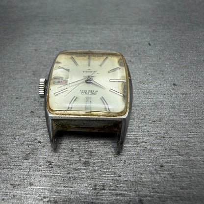 Seiko Matic Lady Watch Women 20mm Silver Dial Silver Tone Date 2517-3211 Runs4
