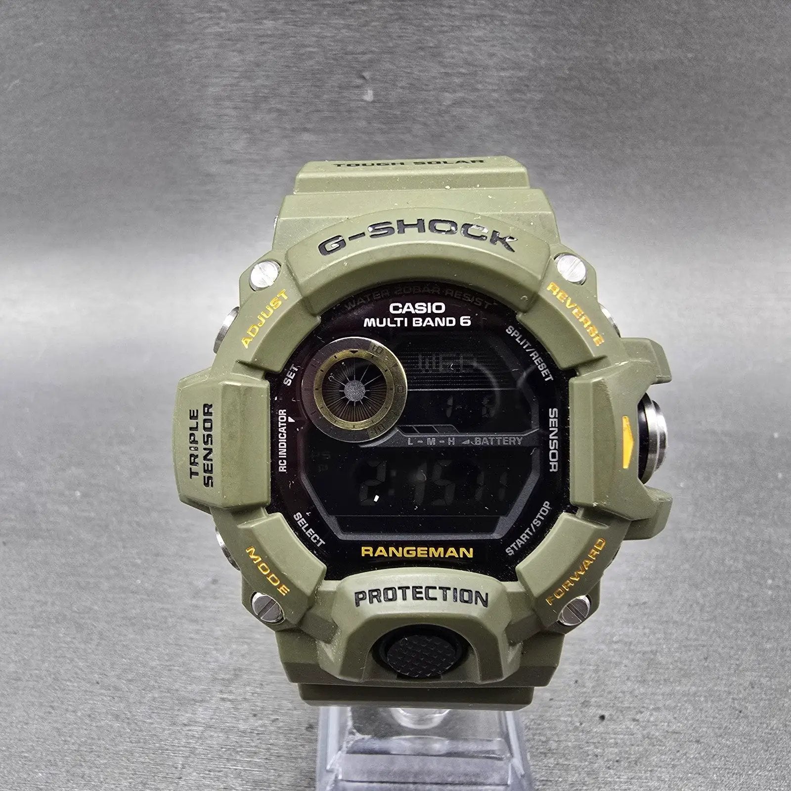 Casio G-Shock Rangeman GW-9400 Watch Men 54mm Green Solar Alarm Triple Sensor0