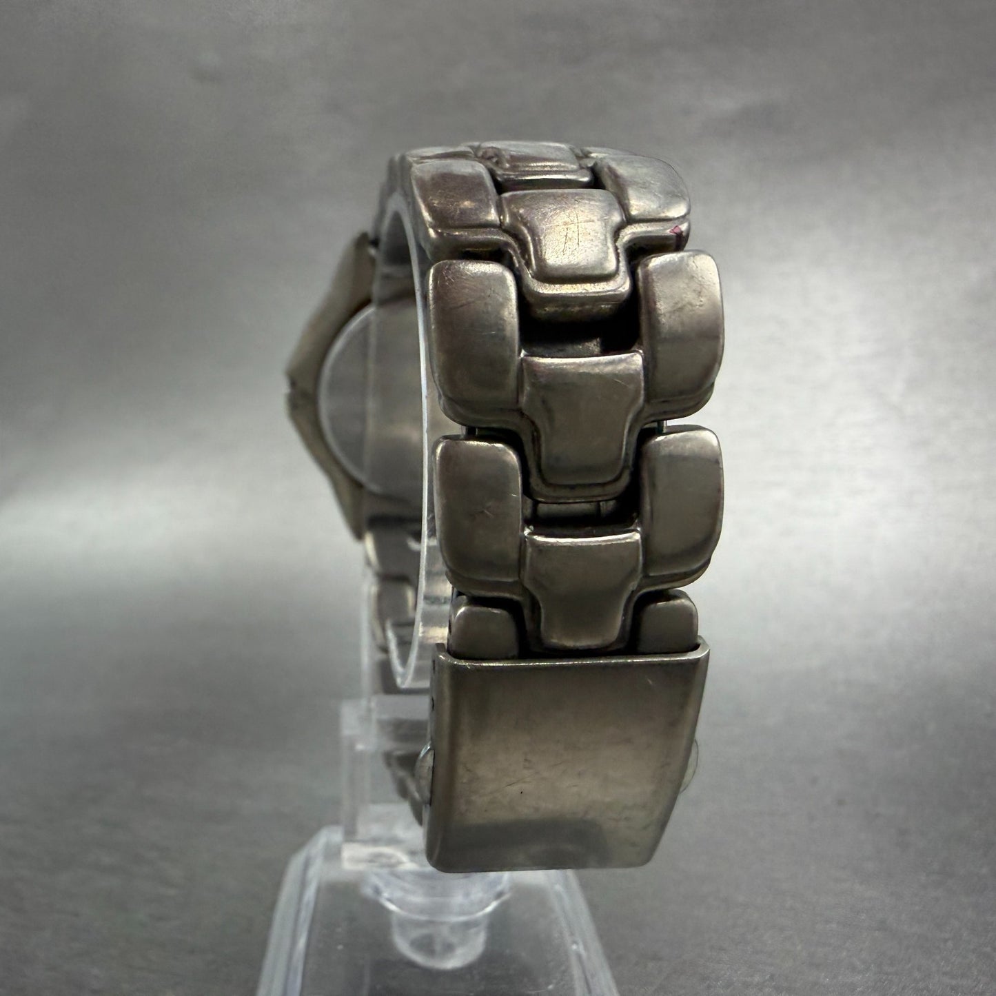 Seiko Lucent Watch Men 37mm Black Dial Titanium Daydate 5Y89-1000 PARTS8