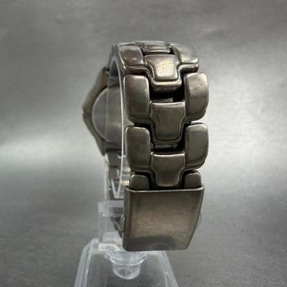 Seiko Lucent Watch Men 37mm Black Dial Titanium Daydate 5Y89-1000 PARTS8