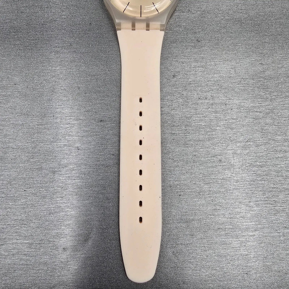 Swatch Rose Rebel Watch Men 41mm Pink Dial Pink Tone Daydate SUOT700 New Batt CH3