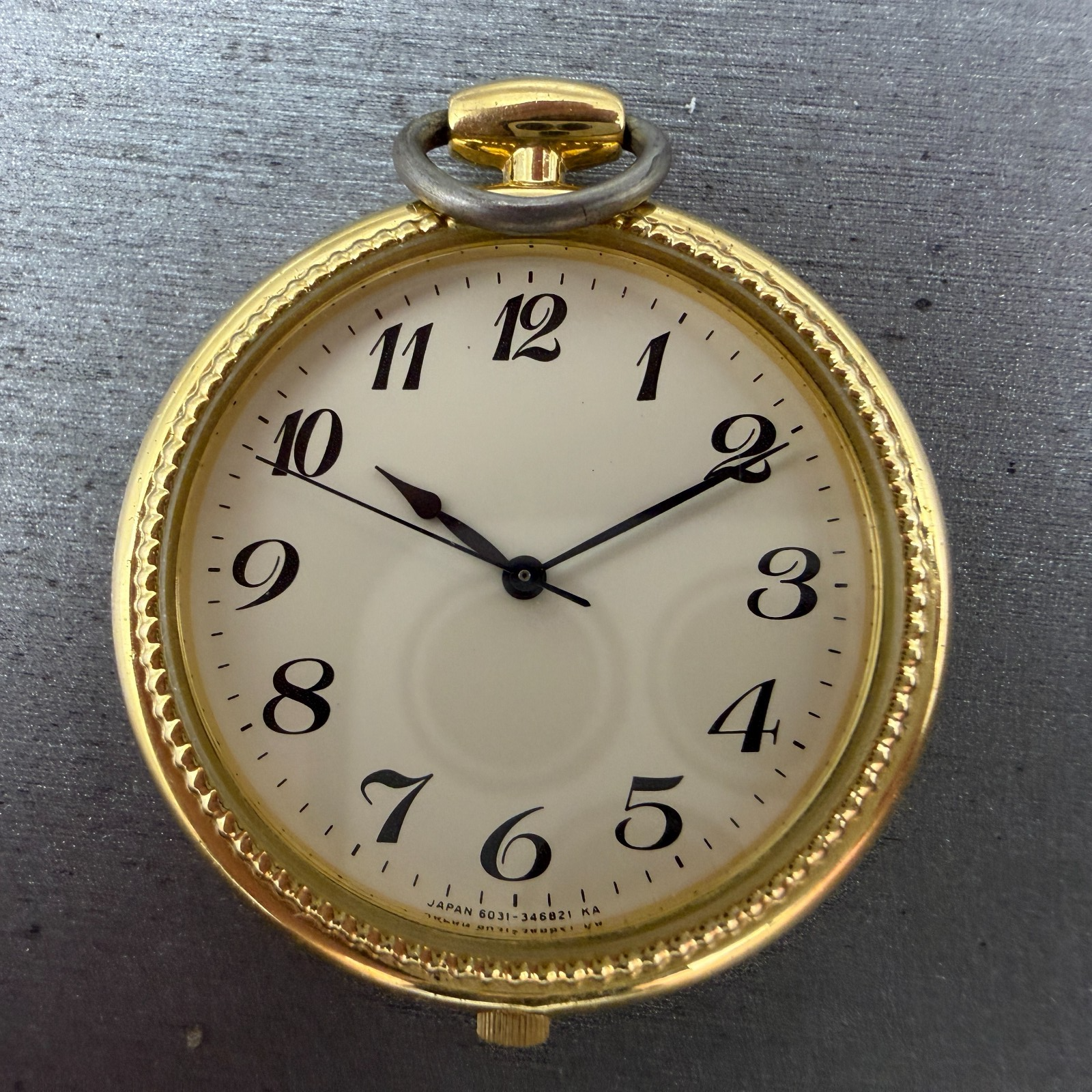 Citizen Pocket Watch Unisex 36mm Champagne Dial Gold Tone Round New battery1