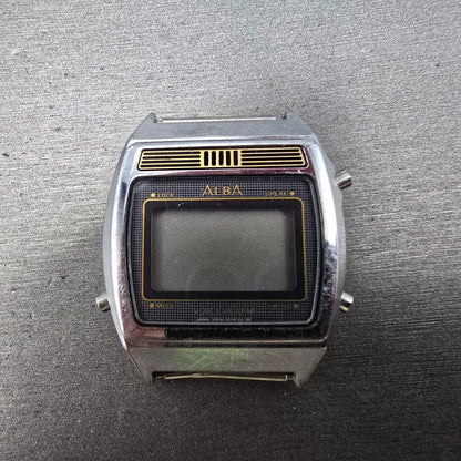 Seiko ALBA Digital Watch Men 35mm Digital Vocie Alarm Y824-5010 JDM PARTS0