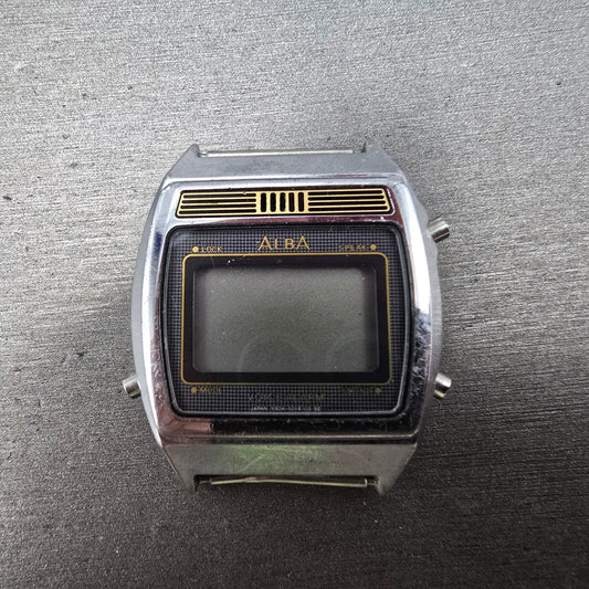 Seiko ALBA Digital Watch Men 35mm Digital Vocie Alarm Y824-5010 JDM PARTS0