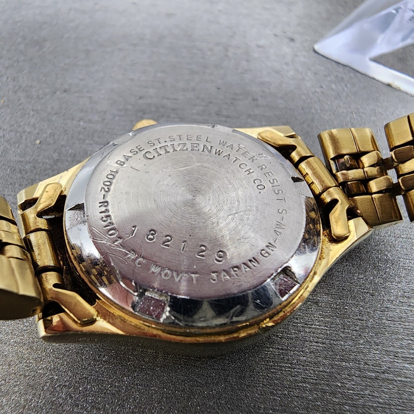 Citizen CQ Watch Women 25mm Champagne Dial Gold Tone Daydate 1002R15101 NewBat9