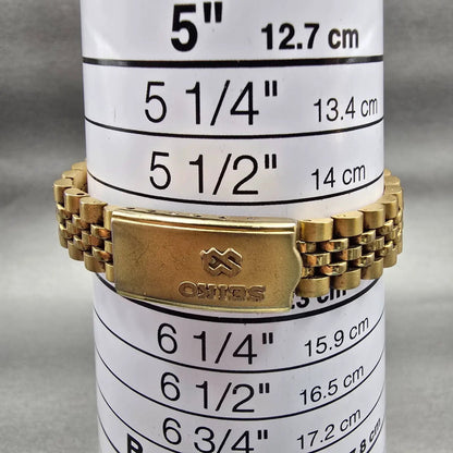 Seiko SQ Watch Women 24mm Black Dial Gold Tone Daydate Round 3Y03-0169 New Batt9