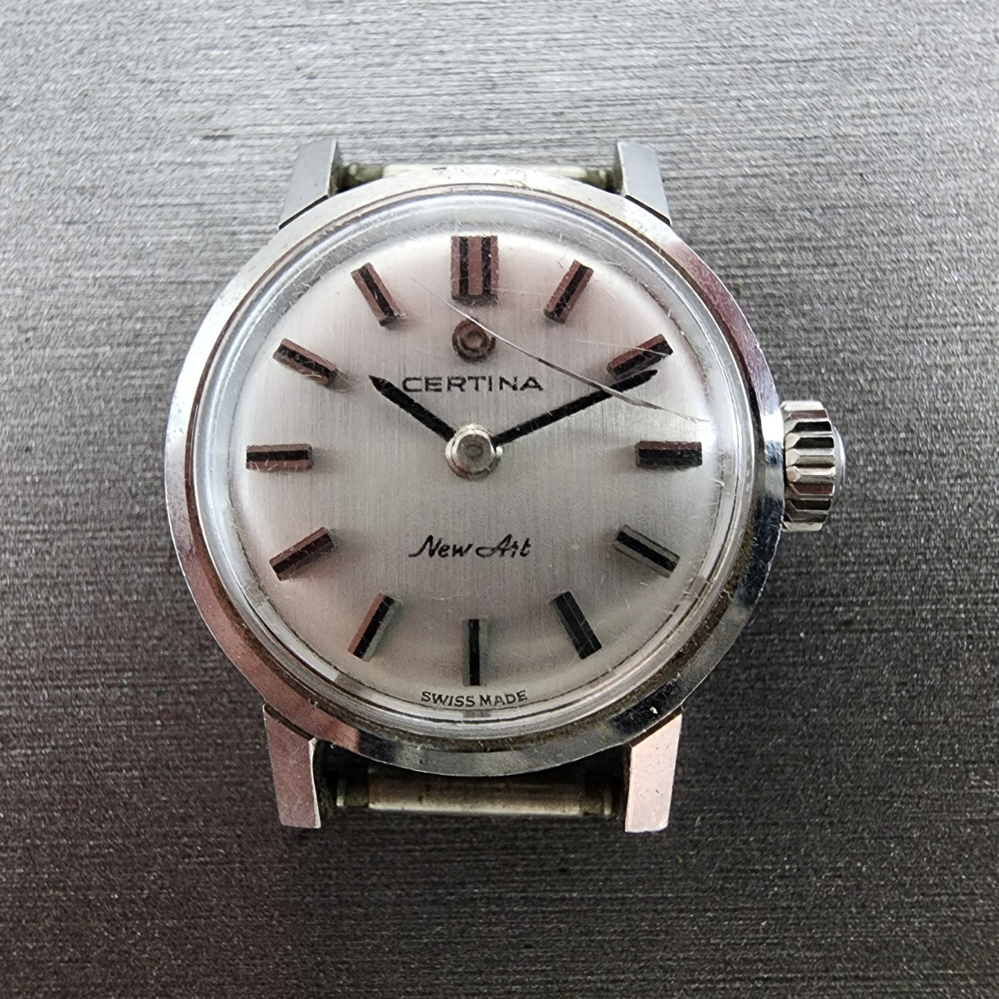 Certina New Art Watch Women 20mm White Dial Steel Round Manual Wind PARTS2