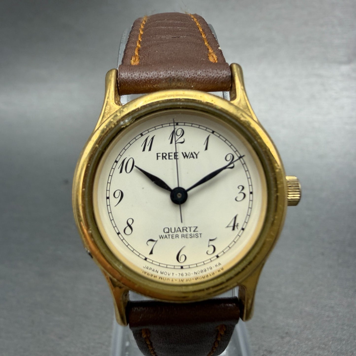 Citizen Free Way Watch Women 24mm White Dial Gold Tone 7630-S34961 New Battery0