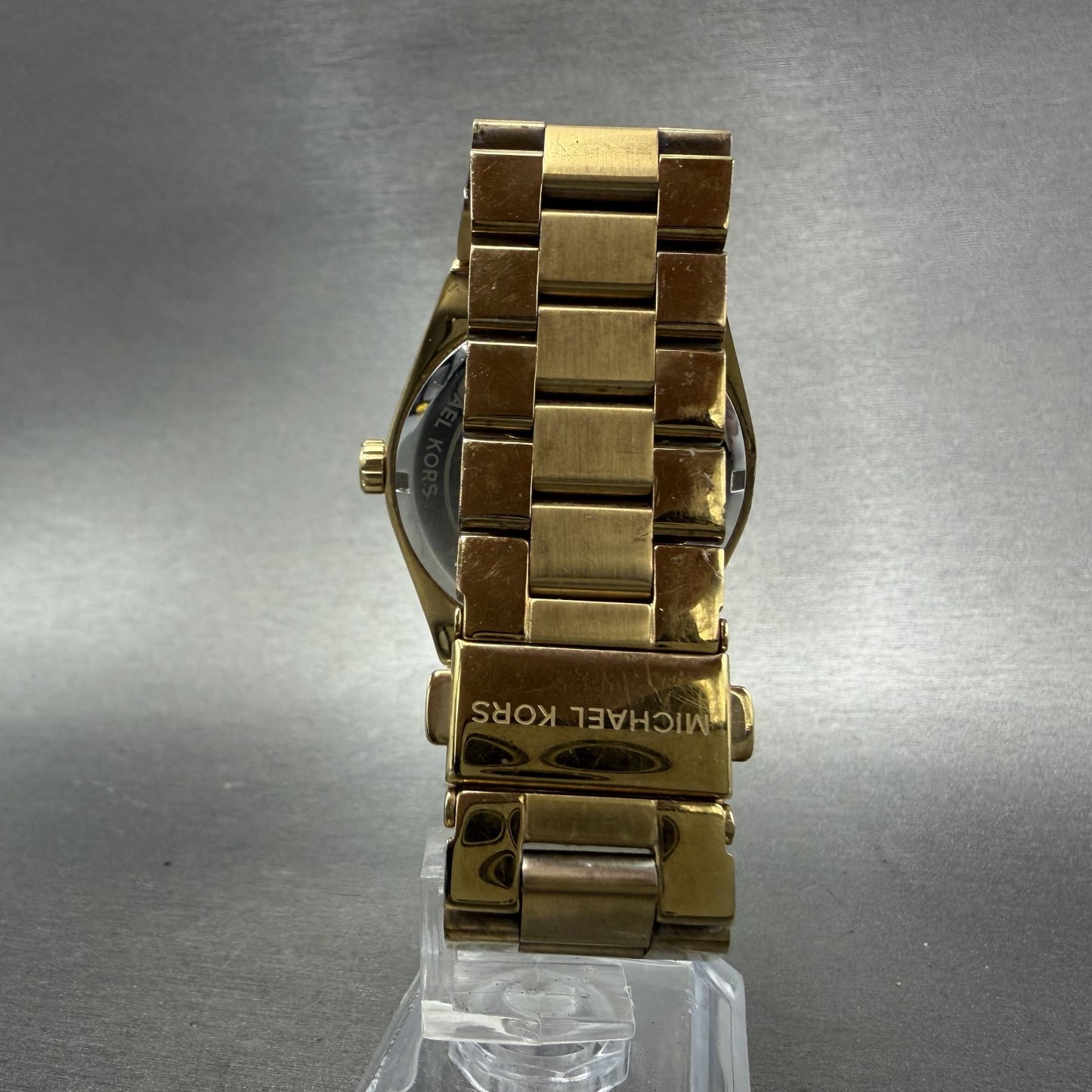 Michael Kors Channing Watch Women 38mm Turquoise Dial Gold Tone MK5894 New Batt7